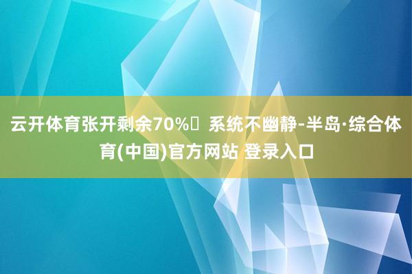 云开体育张开剩余70%❌系统不幽静-半岛·综合体育(中国)官方网站 登录入口