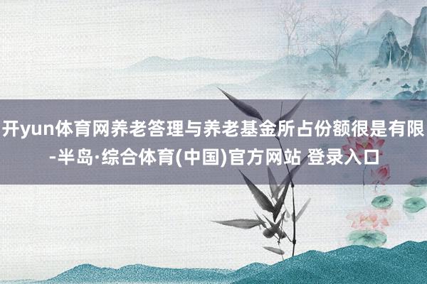 开yun体育网养老答理与养老基金所占份额很是有限-半岛·综合体育(中国)官方网站 登录入口