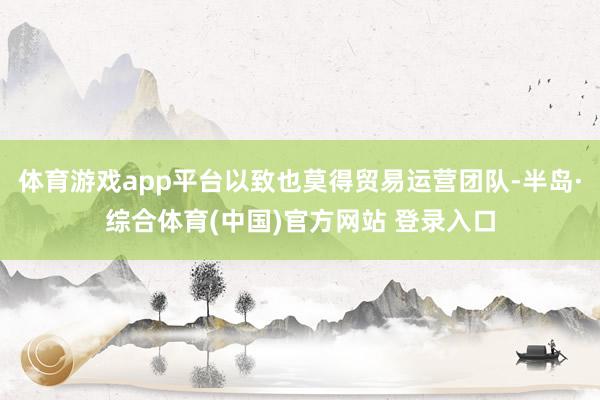 体育游戏app平台以致也莫得贸易运营团队-半岛·综合体育(中国)官方网站 登录入口