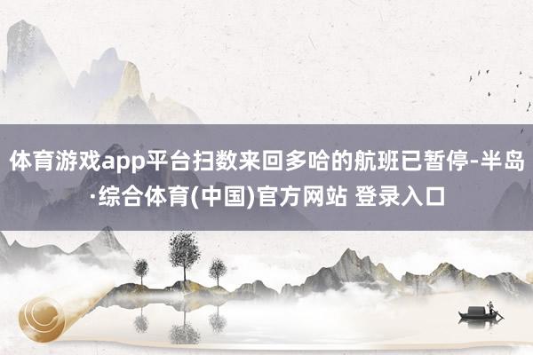 体育游戏app平台扫数来回多哈的航班已暂停-半岛·综合体育(中国)官方网站 登录入口